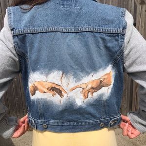 Hand painted jean jacket